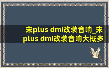 宋plus dmi改装音响_宋plus dmi改装音响大概多少钱